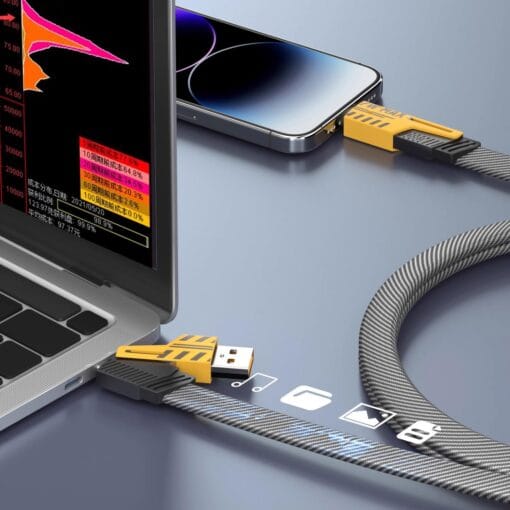 ⁦كابل شاحن USB متعدد 15 سم⁩ - الصورة ⁦3⁩