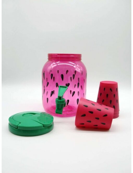 ⁦• ديسبنسر للعصير + 4 اكواب للعصير ديزاين Watermelon 2.5 Liter⁩ - الصورة ⁦2⁩