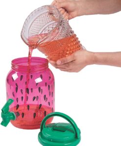 • ديسبنسر للعصير + 4 اكواب للعصير ديزاين Watermelon 2.5 Liter